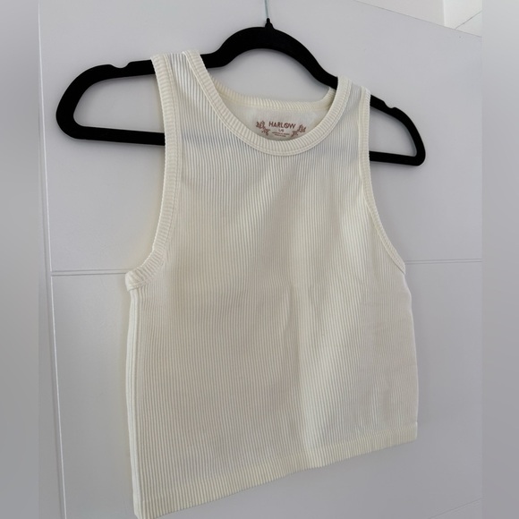 Harlow Ribbed Cropped Tank Top, size large. - Picture 5 of 8
